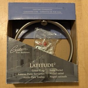 Gatco Latitude2 Nickel Towel Ring - Unused
